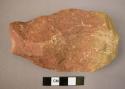 Long oval quartzite hand axe, chipped to edge all around