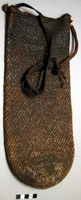 Grass bag - finely woven, leather handle ("ruhagu")