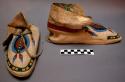 Moccasins, ornamented with beads