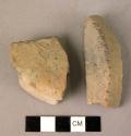 2 fragments of pottery mug