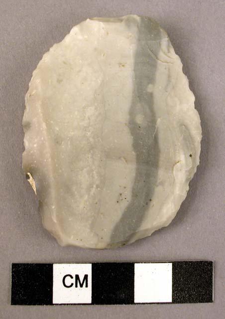 Oval flint scraper