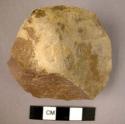 Small, pebble-butted quartzite hand axe