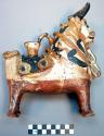 Ceramic bull effigy