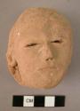 Clay head; unbaked; Buddha?
