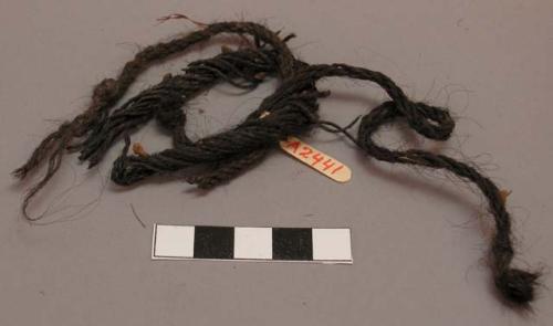 Part of human hair sandal string