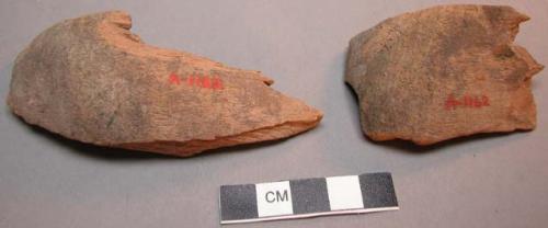 Fragments of wooden dish