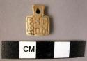 Small rectangular-shaped inscribed stone - amulet?