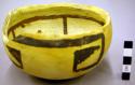Jeddito black-on-yellow pottery bowl