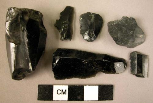 6 pieces of obsidian