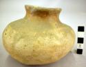 San Bernardo black-on-yellow pottery jar--small