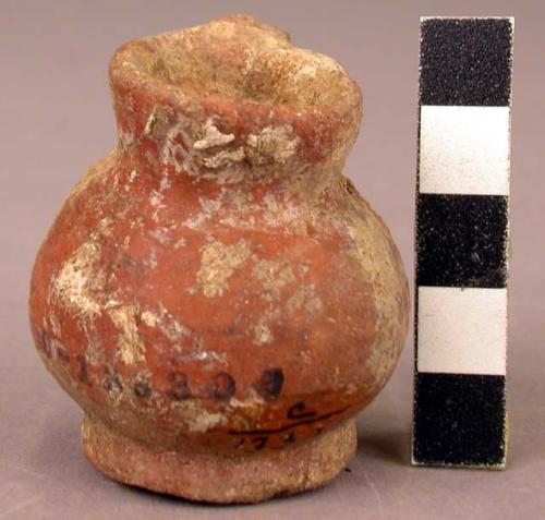 Miniature spout- handled jar