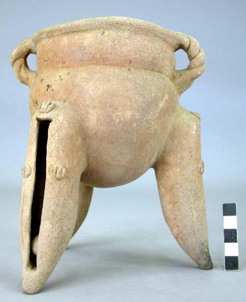 3-legged plain ware with rattles in legs