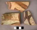 Three miscellaneous polychrome pottery sherds