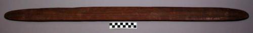 Weaving batten (beater) made from wood. 92.4x5.9 cm.