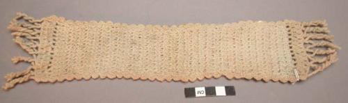 Miniature crocheted scarf - white; used in festa of sta. barbara