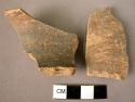 2 rim potsherds - Urfirnis