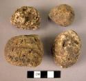 Raw material, non-cultural, caprolites, large, round