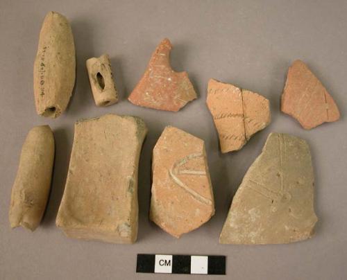 34 painted/ incised Misc. sherds