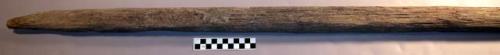 Mace, killing club, double ended head. HJM: wooden javelin, pointed ends.