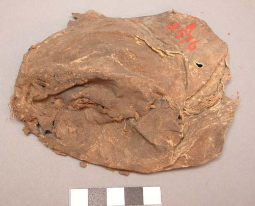 Fragment of leather bag