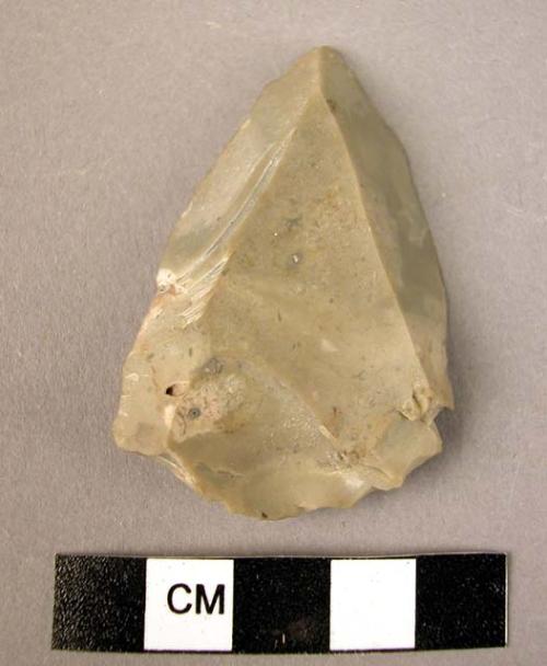 Triangular flint Levallois flake - unworked