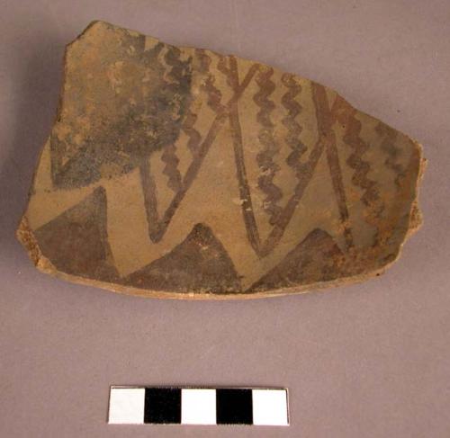 Sherd of decorated bowl