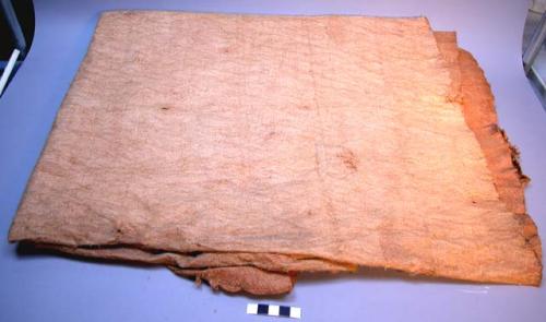 Piece of reddish brown bark cloth