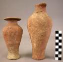 Pottery vases, unpolished red brown ware