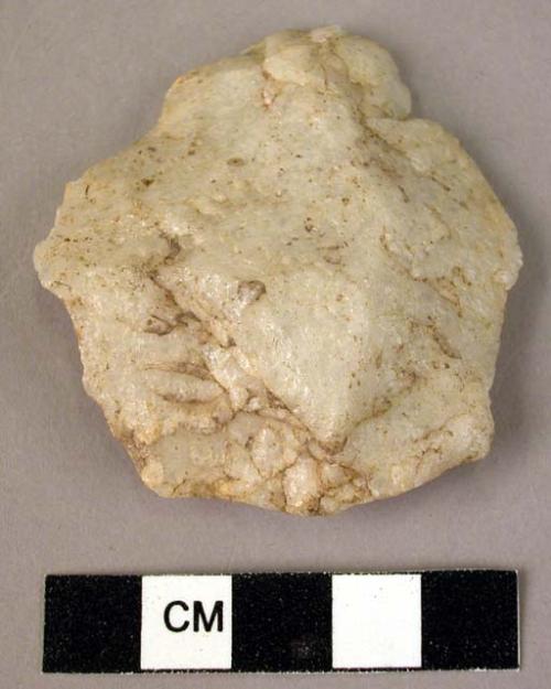 Oval quartzite flake implement of Levallois type with faceted butt