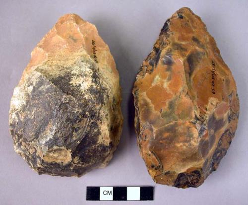 9 lanceolate flint hand-axes