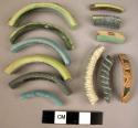 26 fragments of glass bracelets--many showing patination