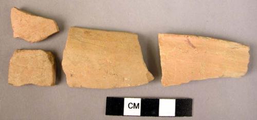 4 finer red ware sherds - unclassified