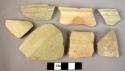 17 buff and green buff fine ware sherds