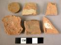 8 finer red ware sherds - unclassified