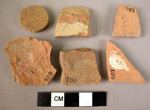 8 finer red ware sherds - unclassified