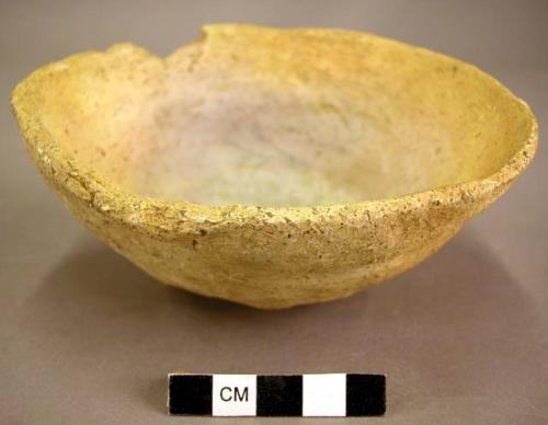 Plain pottery bowl