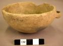 Black-on-white pottery small bowl