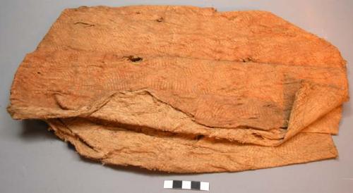 Piece of reddish brown bark cloth (bongo)