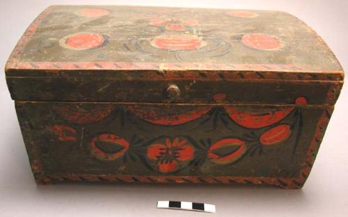 Painted wooden box