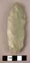 Lancehead of chalcedony - plaster cast