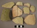 Ceramic sherds, misc. decorated ware, incised, impressed and punctate