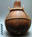 Palm wine "decanter" (hiboi hi ma'og) - gourd with rattan cradle