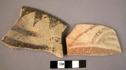 28 potsherds - painted ware