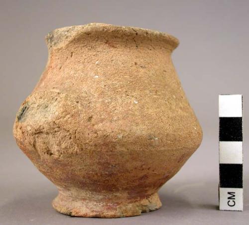 Small pinkish (almost whole) pottery carinated bowl