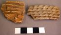 Corrugated potsherds