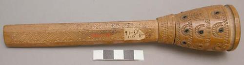 Carved wooden flute