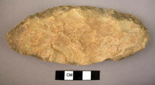 Silicified sandstone bifacially shaped "knife" - 6 1/2"