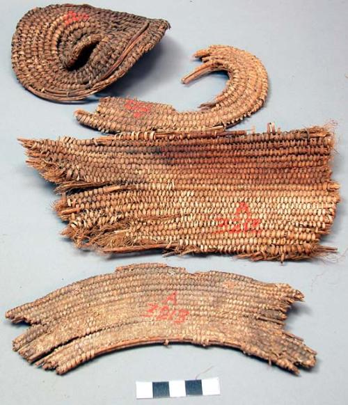 Fragments of basketry - various kinds