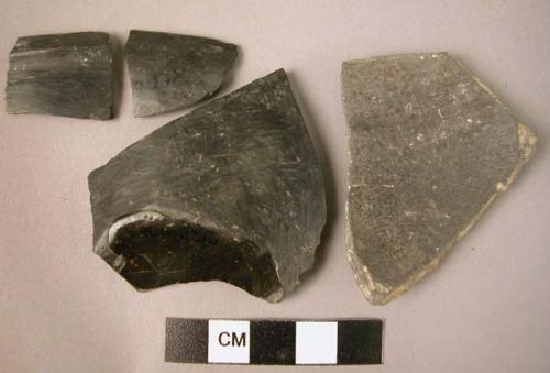 2 potsherds - grey ware