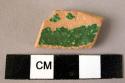 2 Islamic ware sherds - green glazed modern